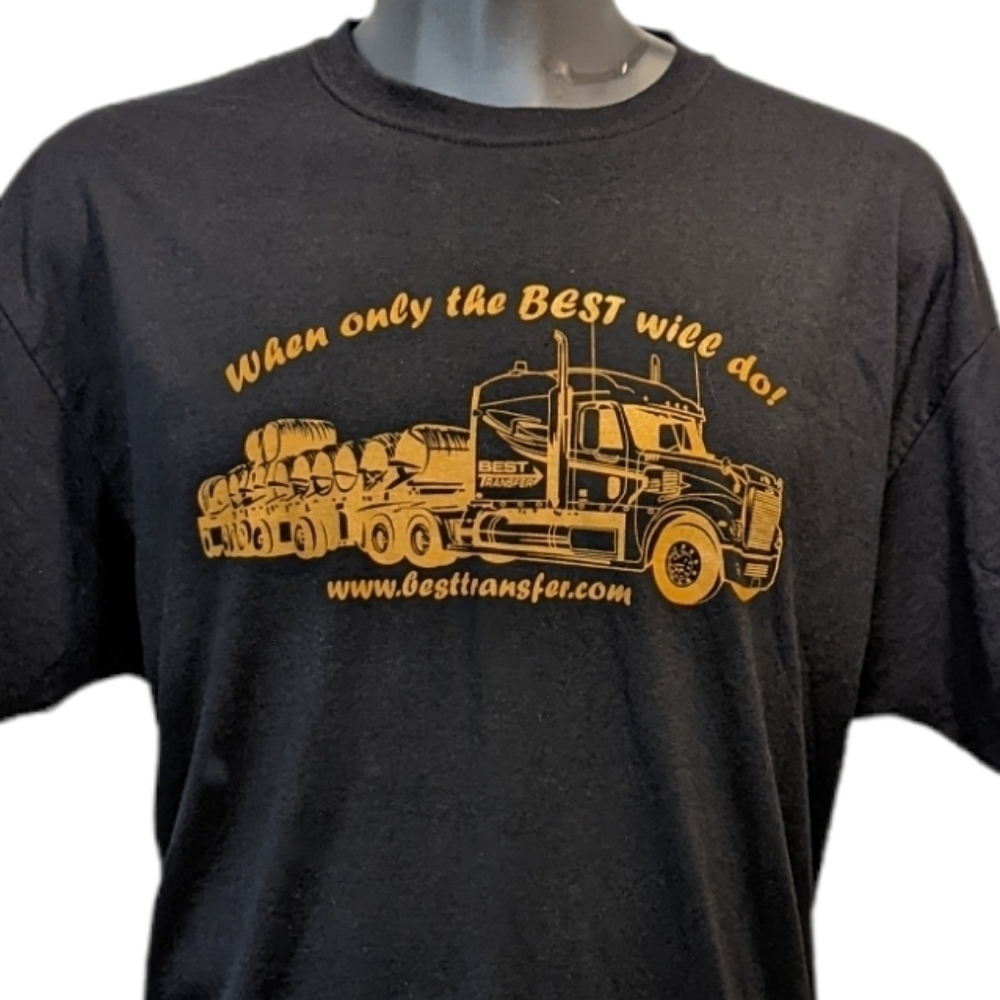 2/$20 Vintage Semi Truck Graphic Black T Shirt 2XL